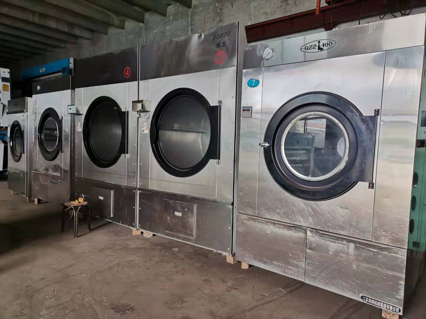 咸阳处理二手工业100公斤航星海狮水洗机，二手毛巾烘干