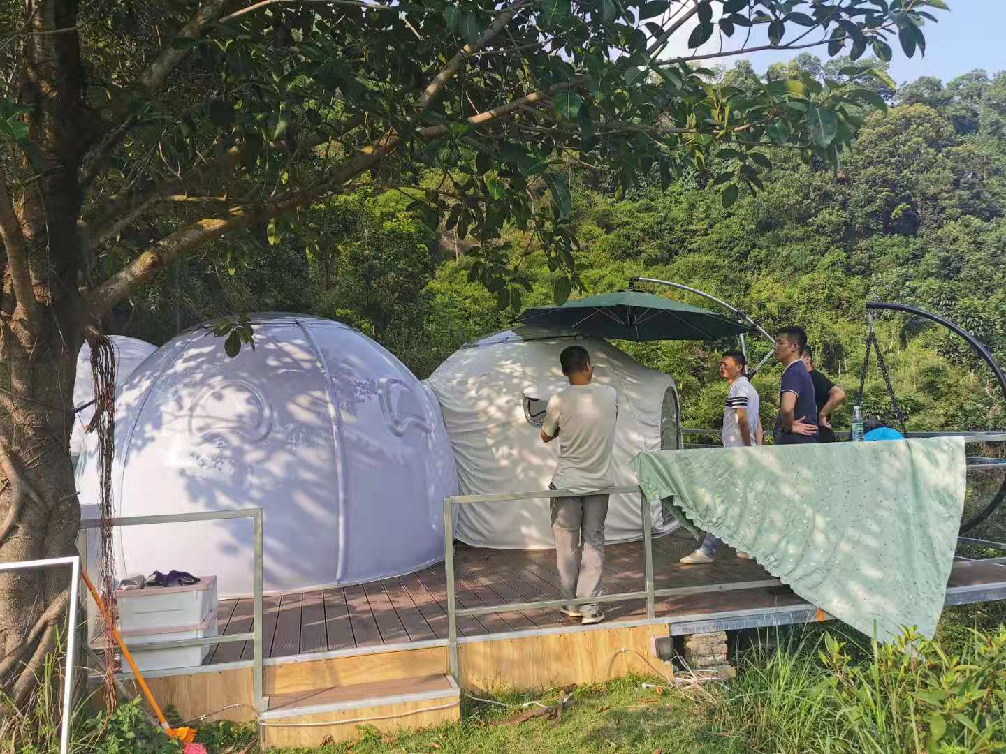 充气房子透明帐篷户外充气露营帐篷泡泡屋防雨防风防蚊虫野营帐篷