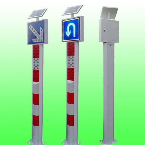 唐山交通设施太阳能交通警示柱靠右行驶标志牌