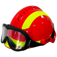 梅思安F2XTREM红黑色眼罩防爆手电欧式消防救援头盔