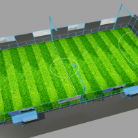 领先凯锐笼式足球草坪 采用模组化结构设计抗晒、耐候