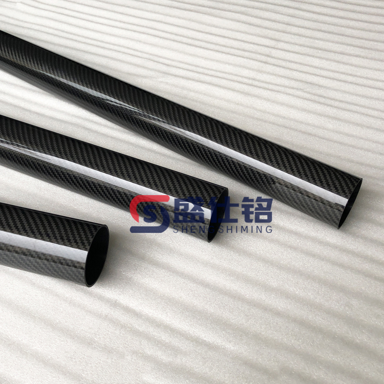 盛仕铭3K碳纤维管材 斜纹哑光碳管 纹路清晰 碳纤维管定制