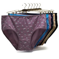 外贸现货舒适亲肤透气印花大码女式三角裤 厂家批发内裤