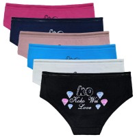 新款欧美舒适透气可爱印花拼色女士三角裤 跨境外贸厂家批发内裤