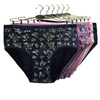 欧美跨境外贸大码女士内裤 印花透气舒适大码妈咪裤厂家现货批发