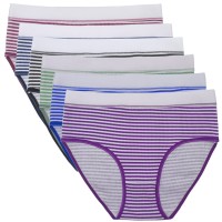 外贸跨境欧码条纹透气螺纹棉女士内裤厂家中腰大码加肥三角裤女