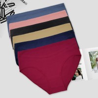 跨境外贸欧码透气棉裆大码女士内裤纯色简约厂家直供女士三角裤