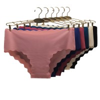 厂家跨境欧美四码女士内裤冰丝无痕纯色简约女士三角裤M-XXL