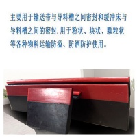 聚氨酯防溢裙板安装 导料槽下沿漏料挡煤皮子夹持器